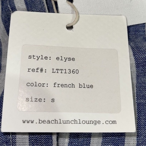 Anthro’s BeachLunchLounge,Striped-linen Frayed-Hem,Button-down Shirt,EUC,size XL - Picture 14 of 14